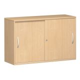 Schiebet�renschrank 2 Ordnerh�hen STYLE | Breite 120 cm | Buche Natur