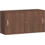 Schiebetürenschrank 2 Ordnerhöhen STYLE | Breite 160 cm | Nussbaum