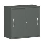 Schiebetürenschrank 2 Ordnerhöhen STYLE | Breite 80 cm | Graphit