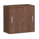 Schiebetürenschrank 2 Ordnerhöhen STYLE | Breite 80 cm | Nussbaum