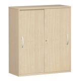 Schiebetürenschrank 3 Ordnerhöhen STYLE | Breite 100 cm | Ahorn hell