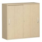 Schiebetürenschrank 3 Ordnerhöhen STYLE | Breite 120 cm | Ahorn hell