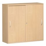 Schiebetürenschrank 3 Ordnerhöhen STYLE | Breite 120 cm | Buche Natur