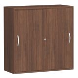 Schiebetürenschrank 3 Ordnerhöhen STYLE | Breite 120 cm | Nussbaum
