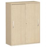 Schiebetürenschrank 4 Ordnerhöhen STYLE | Breite 100 cm | Ahorn hell