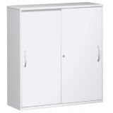 Schiebetürenschrank 4 Ordnerhöhen STYLE | Breite 120 cm | Weiß