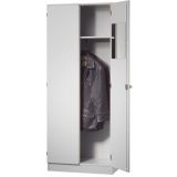 Garderobenschrank 5OH SOLID | 80 cm breit | Korpus Lichtgrau | Front Lichtgrau