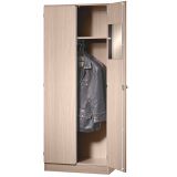 Garderobenschrank 5OH SOLID | 80 cm breit | Korpus Nussbaum hell | Front Nussbaum hell