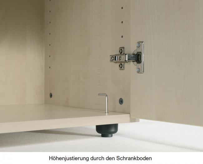 Büroschrank mit Türen aus Milchglas 3 Ordnerhöhen | Breite 80 cm