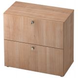 H�ngeregisterschrank 2 Ordnerh�hen COMFORT | 80 cm breit | Dekor Nussbaum hell