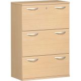 H�ngeregisterschrank 3 Ordnerh�hen STYLE | 80 cm breit | Dekor Buche Natur