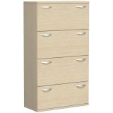 H�ngeregisterschrank 4 Ordnerh�hen STYLE | 80 cm breit | Dekor Ahorn hell