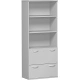 H�ngeregisterschrank 5 Ordnerh�hen STYLE | 80 cm breit | Dekor Hellgrau