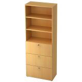 H�ngeregisterschrank 6 Ordnerh�hen COMFORT | 80 cm breit | Dekor Buche