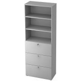 H�ngeregisterschrank 6 Ordnerh�hen COMFORT | 80 cm breit | Dekor Lichtgrau