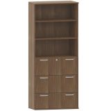 H�ngeregisterschrank 6 Ordnerh�hen STYLE | 100 cm breit | Dekor Nussbaum