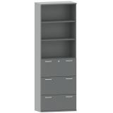 H�ngeregisterschrank 6 Ordnerh�hen STYLE | 80 cm breit | Dekor Graphit