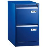 H�ngeregisterschrank STEEL | 2 Ordnerh�hen aus Stahl | 40 cm breit | Dunkelblau