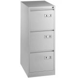 H�ngeregisterschrank STEEL | 3 Ordnerh�hen aus Stahl | 40 cm breit | Lichtgrau