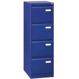H�ngeregisterschrank STEEL | 4 Ordnerh�hen aus Stahl | 40 cm breit | Dunkelblau