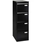 H�ngeregisterschrank STEEL | 4 Ordnerh�hen aus Stahl | 40 cm breit | Schwarz