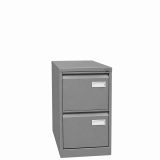 H�ngeregistraturschrank STEEL | Breite 40 cm | 2 Schubladen | Silber
