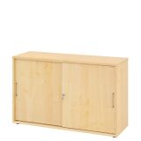 Schiebet�renschrank SMART 2 Ordnerh�hen | Ahorn/Ahorn 