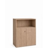 Kombischrank COMFORT 3 Ordnerhöhen | Breite 80 cm | Nussbaum hell