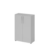 Flügeltürenschrank LIGHT 3 Ordnerhöhen | Breite 80 cm | Lichtgrau