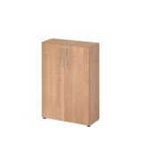 Flügeltürenschrank LIGHT 3 Ordnerhöhen | Breite 80 cm | Nussbaum hell