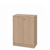 Fl�gelt�renschrank CLASSIC 3 Ordnerh�hen | Breite 80 cm | Nussbaum hell 