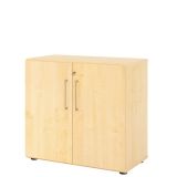 Flügeltürenschrank SMART 2 Ordnerhöhen | Breite 80 cm | Ahorn/Ahorn