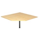 Trapezplatte 120 x 120 cm | Ahorn | Stützfuß graphit