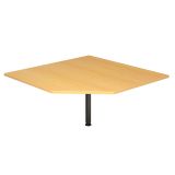 Trapezplatte 120 x 120 cm | Buche | Stützfuß graphit