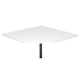 Trapezplatte 120 x 120 cm | Weiß classic | Stützfuß graphit