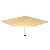 Trapezplatte 120 x 120 cm | Ahorn | St�tzfu� wei�