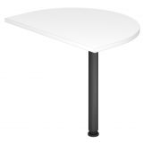 Ansatztisch 60 x 80 cm | Wei� classic | St�tzfu� graphit