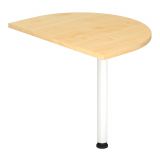 Ansatztisch 60 x 80 cm | Ahorn | Stützfuß weiß