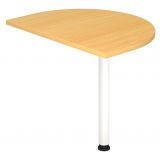 Ansatztisch 60 x 80 cm | Buche | Stützfuß weiß