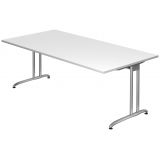 Schreibtisch BETA | 200 x 100 cm | Weiß classic