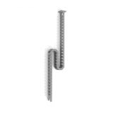 Kabelkette vertikal | f�r Schreibtische bis H�he 130 cm | Silbergrau