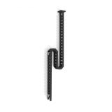 Kabelkette vertikal | f�r Schreibtische bis H�he 130 cm | Schwarz