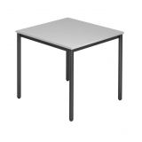 Meetingtisch SOLID | 80 x 80 cm | Lichtgrau/Schwarz