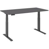 Sitz-Steh-Schreibtisch BUSINESS graphit | elektrisch höhenverstellbar | B160 x T80 cm | Graphit