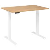Sitz-Steh-Schreibtisch BUSINESS white | elektrisch höhenverstellbar | B120 x T80 cm | Eiche