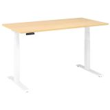 Sitz-Steh-Schreibtisch BUSINESS white | elektrisch h�henverstellbar | B160 x T80 cm | Ahorn