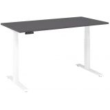 Sitz-Steh-Schreibtisch BUSINESS white | elektrisch höhenverstellbar | B160 x T80 cm | Graphit