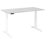Sitz-Steh-Schreibtisch BUSINESS white | elektrisch höhenverstellbar | B160 x T80 cm | Lichtgrau