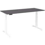 Sitz-Steh-Schreibtisch BUSINESS white | elektrisch höhenverstellbar | B180 x T80 cm | Graphit