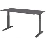 Sitz-Steh-Schreibtisch ECONOMY graphit | elektrisch höhenverstellbar | B180 x T80 cm | Graphit